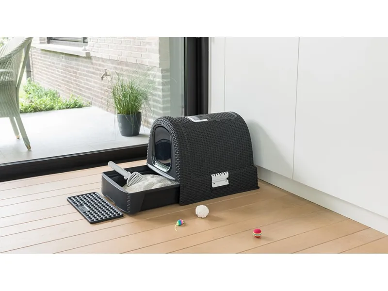 CURVER kattebakke - sort 40 x 38,5 x 51,5 cm