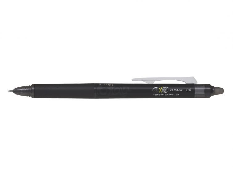 Rollerpenne, PILOT FriXion Point Clicker, 0,5 mm, sort, pakke a 12 stk