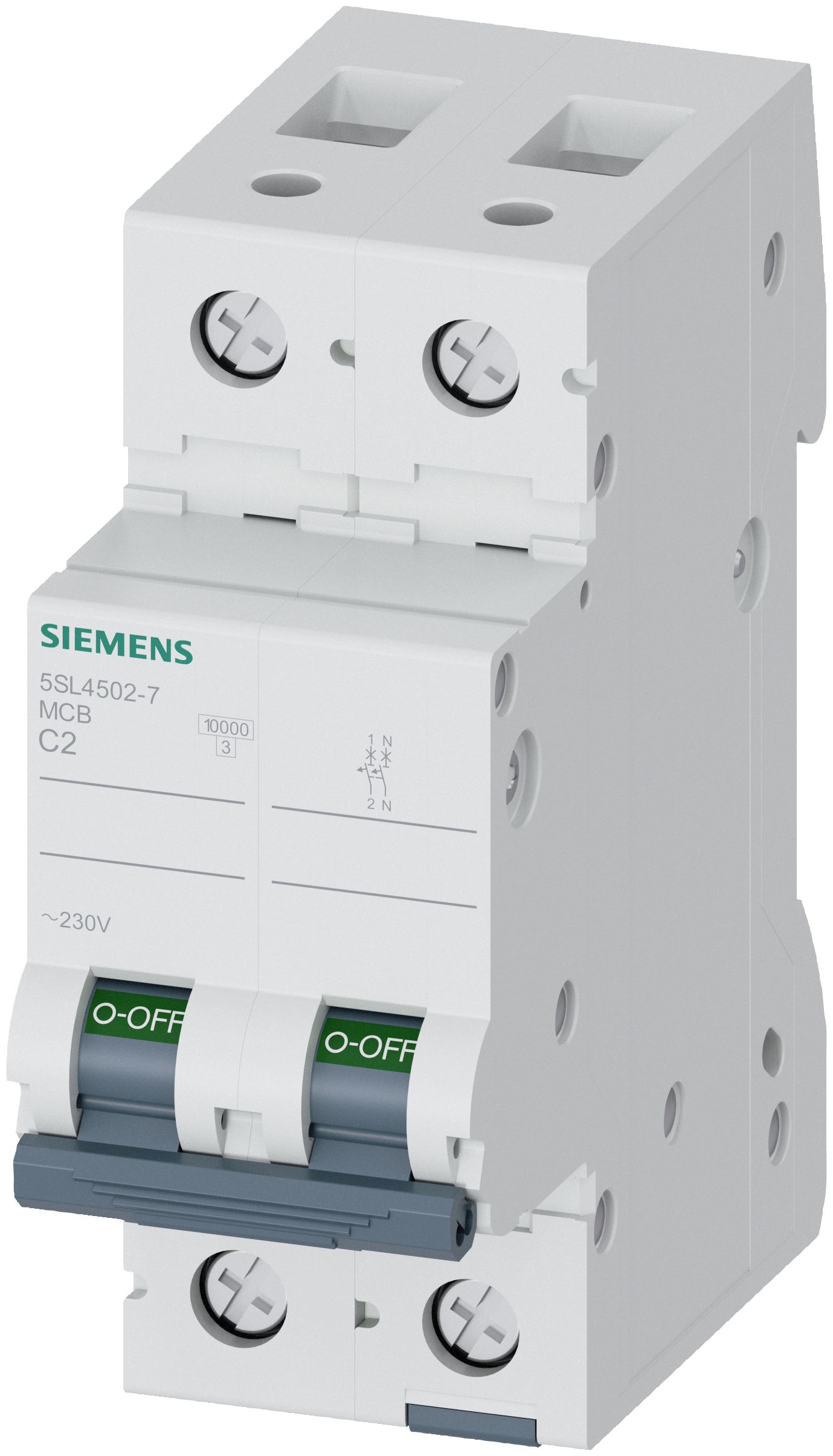 Siemens 5SL45027 5SL4502-7 afbryder 2 A 230 V, IP20