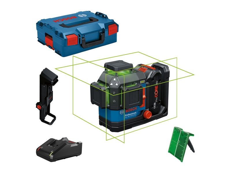Bosch GLL 18V-120-33 CG, 35 m, 0,3 mm/m, 4°, 120 m, 3 sek./side, Horisontal/vertikal
