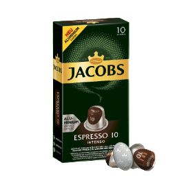 Jacobs ESPRESSO 10 INTENSO, Kaffekapslar, Espresso, Nespresso, 10 koppar, L&aring;da
