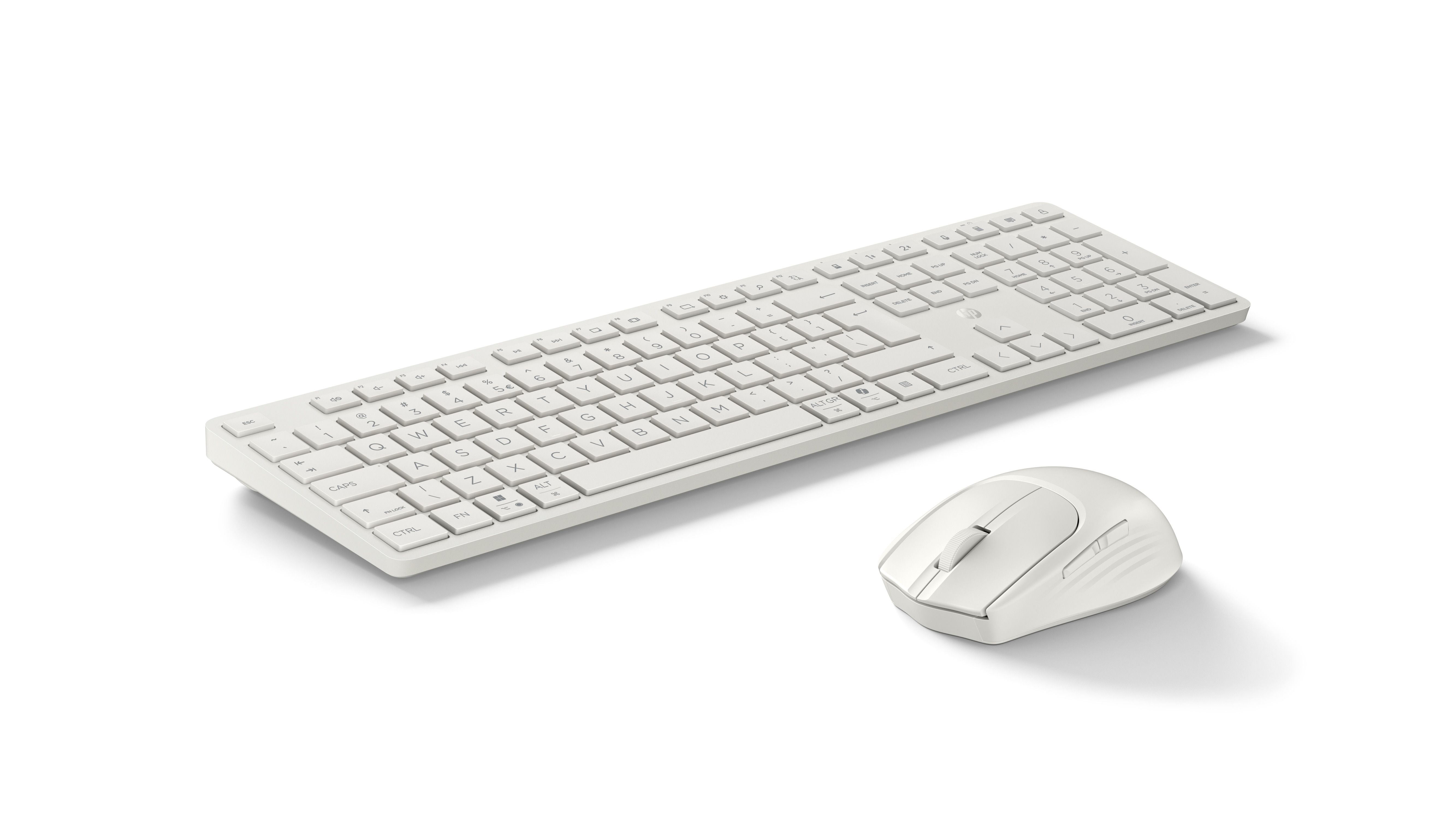 Hp Multi-Device Dual-Mode Mouse And Keyboard Combo 490C, Fuld Størrelse (100 %), Trådløs, Rf Trådløs + Bluetooth, Plunger Key Switch, Hvid, Mus Inklu