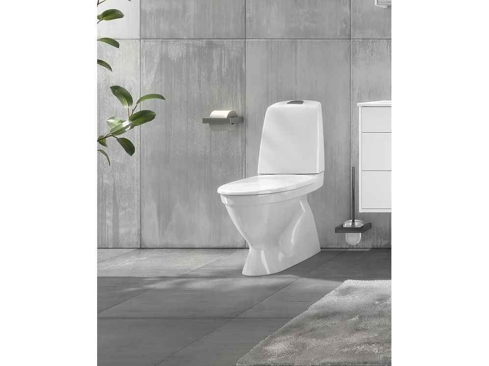 Gustavsberg Nautic 1500 Toilet 2/4 ltr. m/Skjult S-lås, Hygienic Flush & Ceramicplus, 650x345 mm