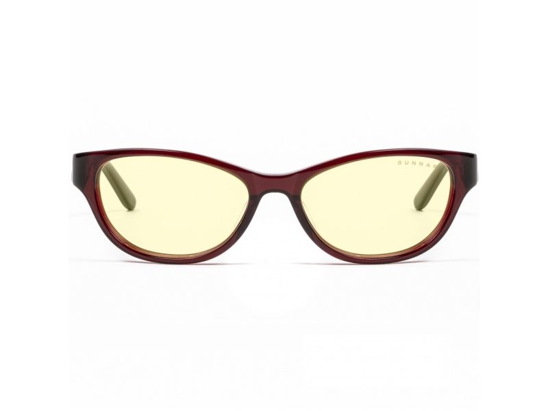 Gunnar Optiks Jewel gamingbriller, unisex, rektangulære, brunt acetat, ravfarvet