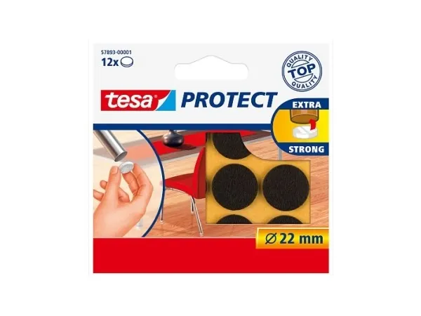 Filtkuddar tesa vit Ø22mm 12 st/pack - (12 st) | Huset - Inredning - Filtdynor | GameStuff