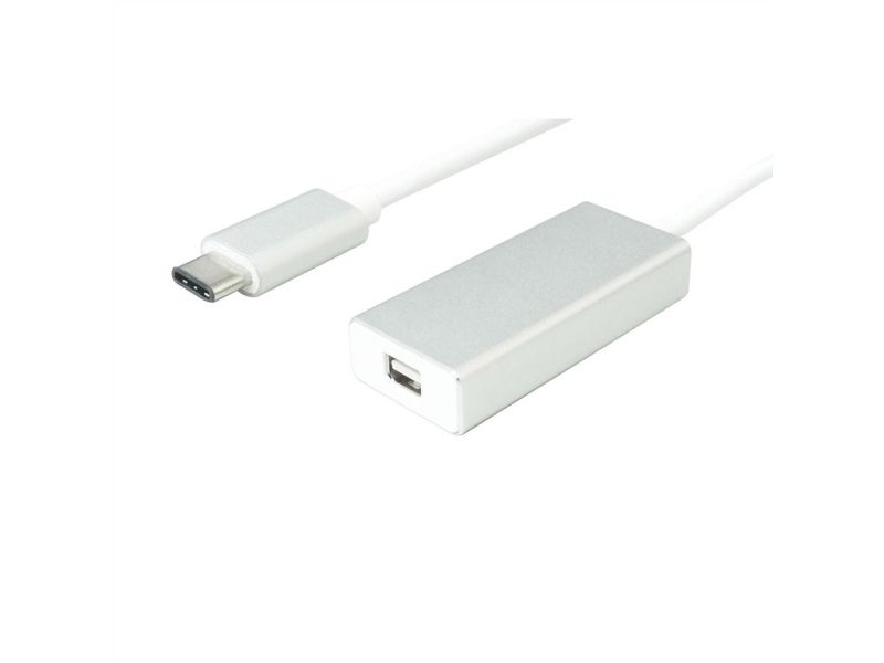 Value Usb 3.1 C - Mini Displayport, 0,1 M, Usb Type-C, Mini Displayport, Hunstik, Hanstik, Hvid