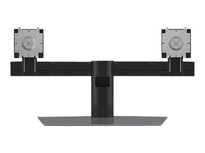 Dell Dual Monitor Stand, 6 Kg, 48,3 Cm (19"), 68,6 Cm (27"), 100 X 100 Mm, Højdejustering, Aluminium, Sort