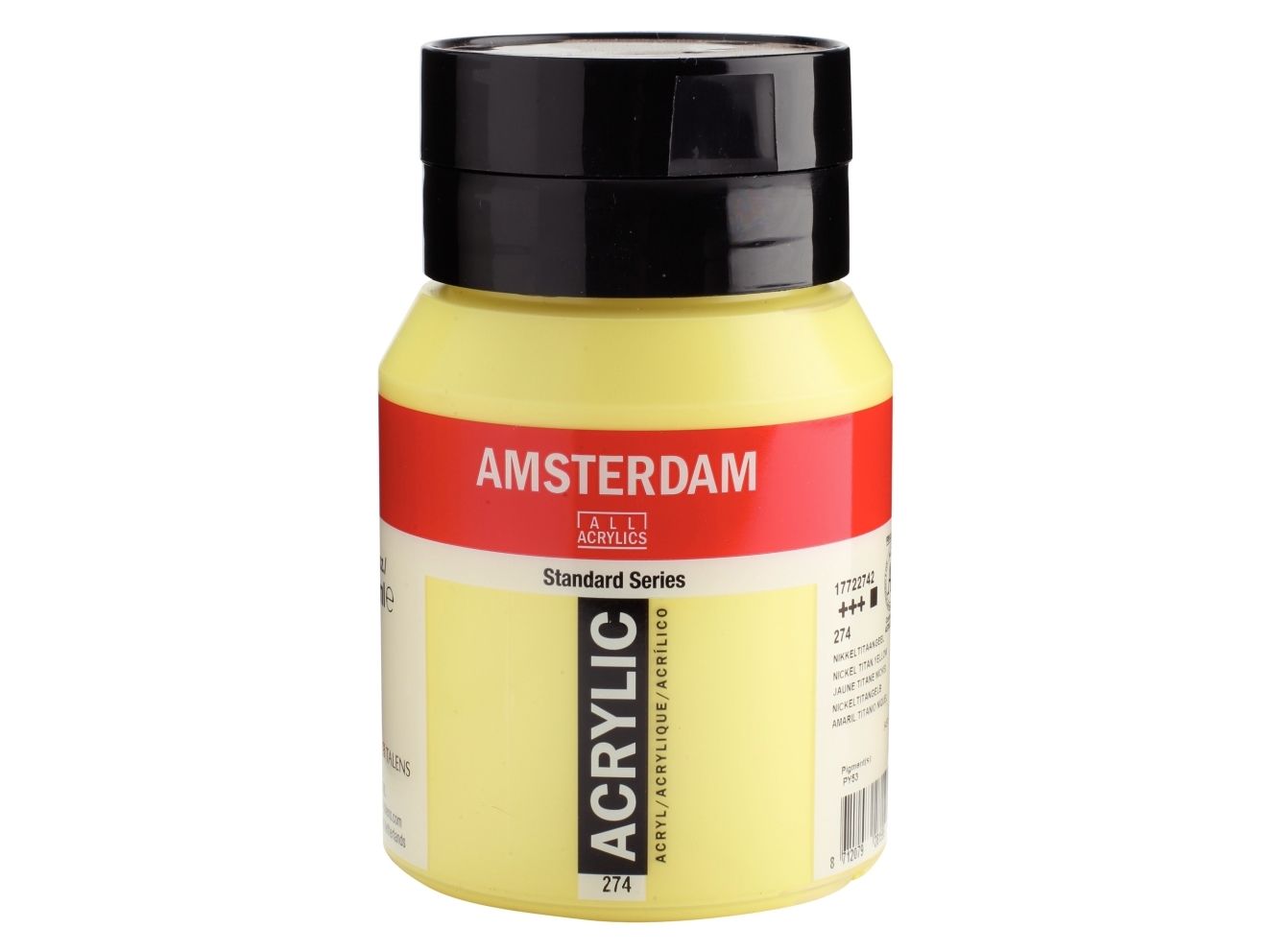 Artequipment Amsterdam Standard-sarjan akryylipurkki nikkeli titaani keltainen 274
