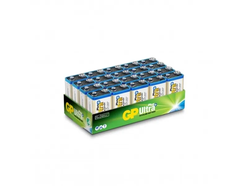 GP Batteries Ultra Plus Alkaline 1604AUP/6LF22, Engångsbatterier, 9V, Alkaline, 9 V, 20 st. | EL Artiklar - Batteri - 9V batterier | GameStuff