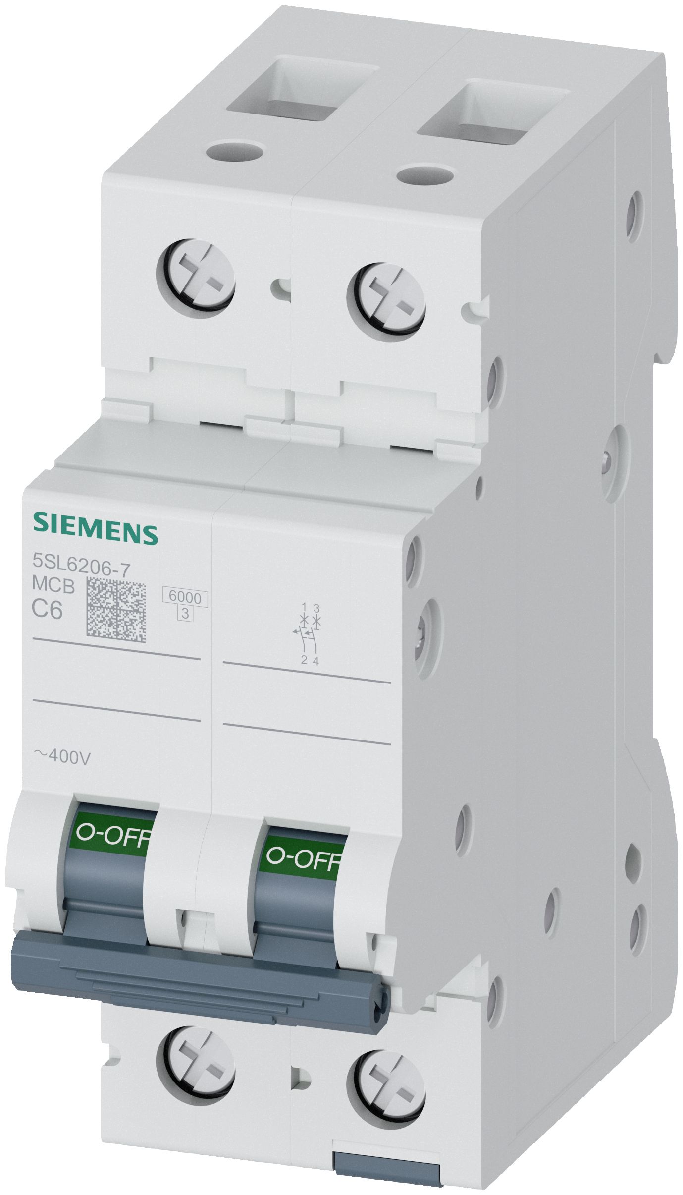 Siemens Automatsikring 6ka 2p c 6a 5sl6206-7