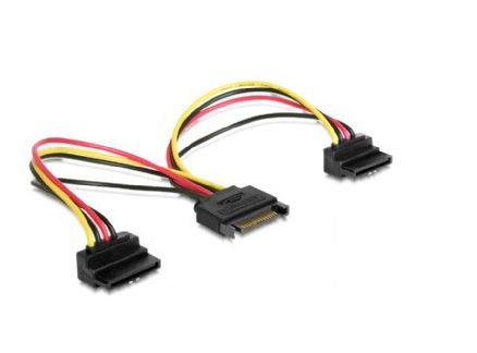 Gembird Cc-Satam2f-02, Sata 15-Pin, 2 X Sata 15-Pin, 0,15 M, Stecker/Buchse, Stecker, Buchse