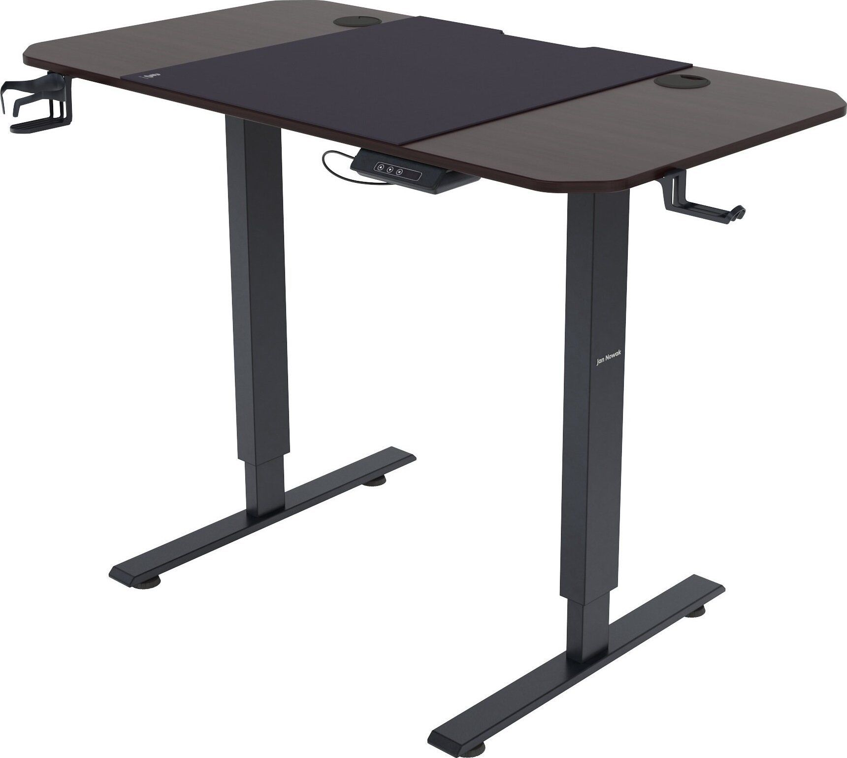 EGON 1100 Elektriskt skrivbord: valnöt-sort Skrivbord Elektriskt: nussfarbe-Schwarz Elektriskt skrivbord: hassel-svart | Spel - Gamingmöbler - Gaming Skrivbord | GameStuff