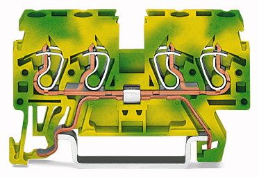 Beskyttelseslederklemme WAGO 870-837 - 4-leder, 2,5 mm