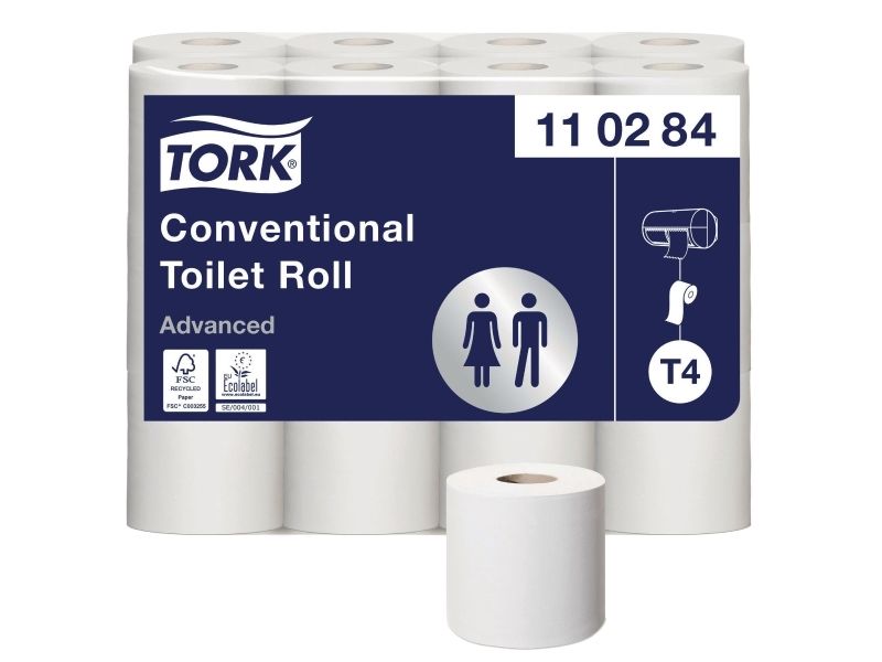 Tork Advanced toiletpapir hvid 2 lag 24 ruller 110284 T4 | Toiletpapir | DISCOUNT | Fjernlager