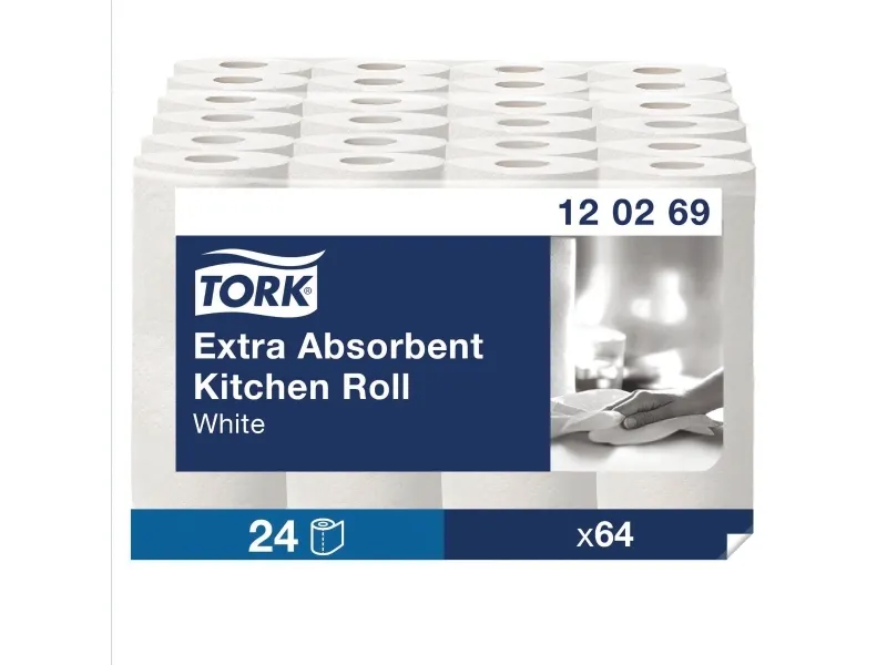 Hushållspapper Tork Extra Plus Premium 2-lagers vit - (12 förpackningar x 2 rullar per kartong) | Catering - Dukar & Servetter - Övriga | GameStuff