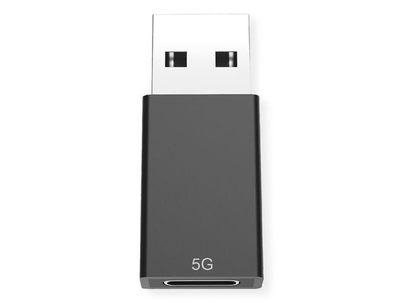 Roline 12.03.2998, Usb-A, Usb-C, Schwarz, Edelstahl