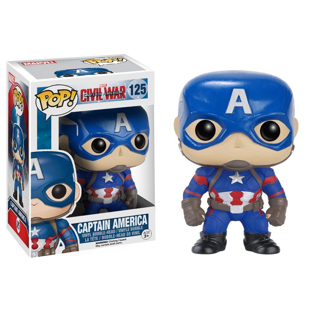 Funko Pop! Marvel Captain America: Civil War Captain America, Sammlerfigur, Erwachsene & Kinder, Comics, 90 G