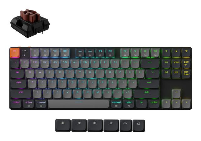 Beleuchtete Tastatur K1 Rgb/Schwarz K1x-B3 Keychron