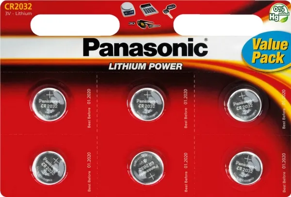 CR2032 CR-2032 LITIUM-KNAPCELLE 3V 220MAH ( 6 STK. I BLISTER) | EL Artiklar - Batteri - Knappcell batteri | GameStuff