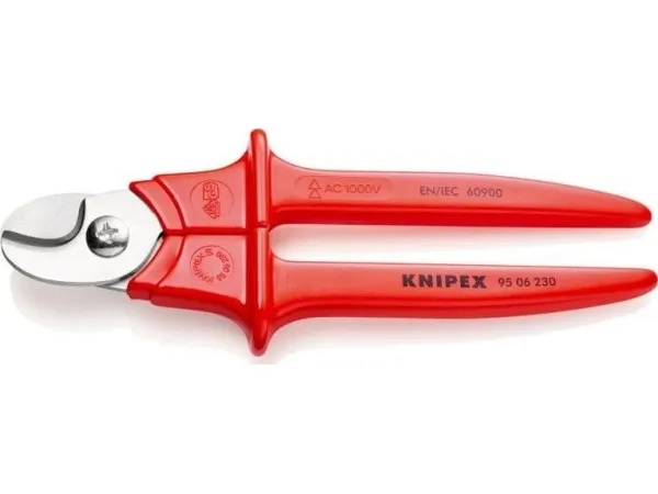 Knipex 95 06 230, Handdriven kabelavbitare, Röd, Rostfritt stål, Rostfritt stål, 7 cm, Tyskland | EL Artiklar - Verktyg för EL - Kabelverktyg | GameStuff