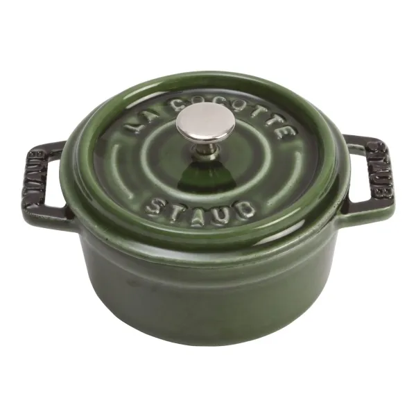 Staub Minis, En stekpanna, Grön, Gjutjärn, 0,25 l, 10 cm, 700 g | Köksutrustning - Grytor & pannor - Pannor | GameStuff