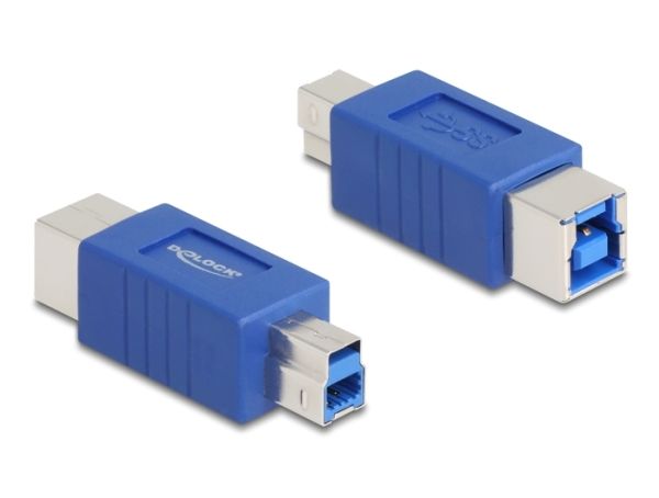Delock 67229, Usb Type-B, Usb Type-B, Blau