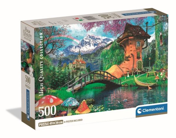 Clementoni Puslespil Hqc The Old Shoe House Compact Box, 500 Brikker