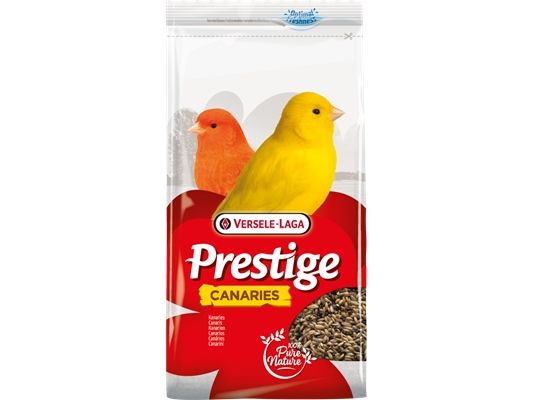 Versele-Laga Prestige Canaries 1kg, Frø, 1 kg, Papegøje, Vitamin A, Canary seed 53%, shelled oats 14%, rapeseed 13%, turnip rape 13%, linseed 5%, niger seed 2%, 1 kg