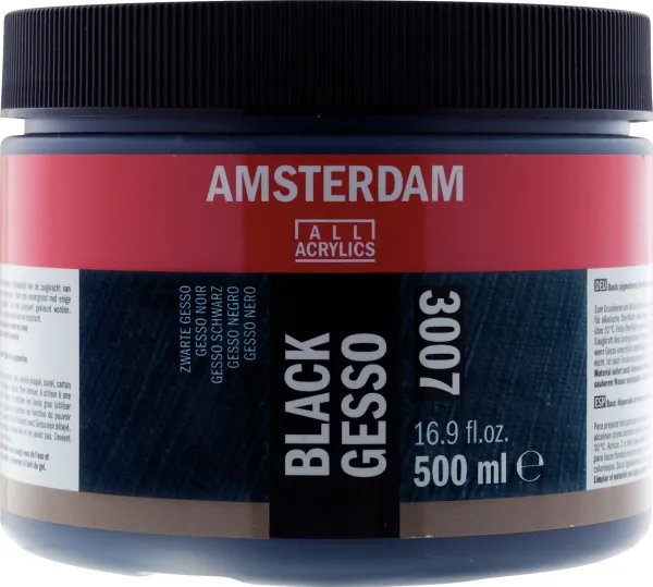 Amsterdam Svart gips 3007 burk 500 ml | Skola & Hobby - Konstmaterial - Tillsatser | GameStuff