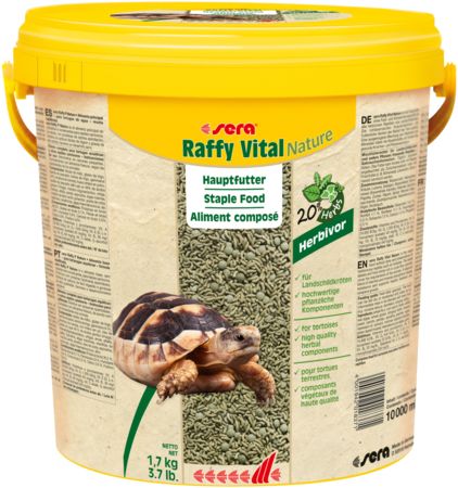 sera Raffy vital Nature, Planteædende krybdyr, Skildpadde, wheat flour, corn starch, herbs, alfalfa, sea algae, wheat gluten, stinging nettle, brewers yeast,..., 10000 ml, 1,7 kg