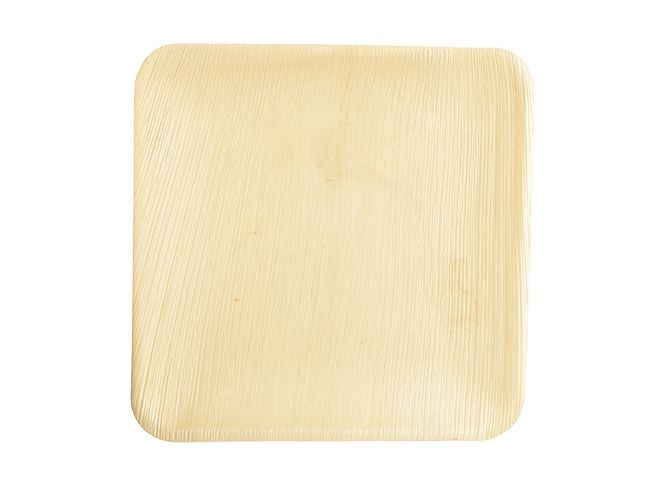 Papstar pure, Plade, Firkant, Palmeblad, Monokromatisk, 25 stk, DIN EN 13432