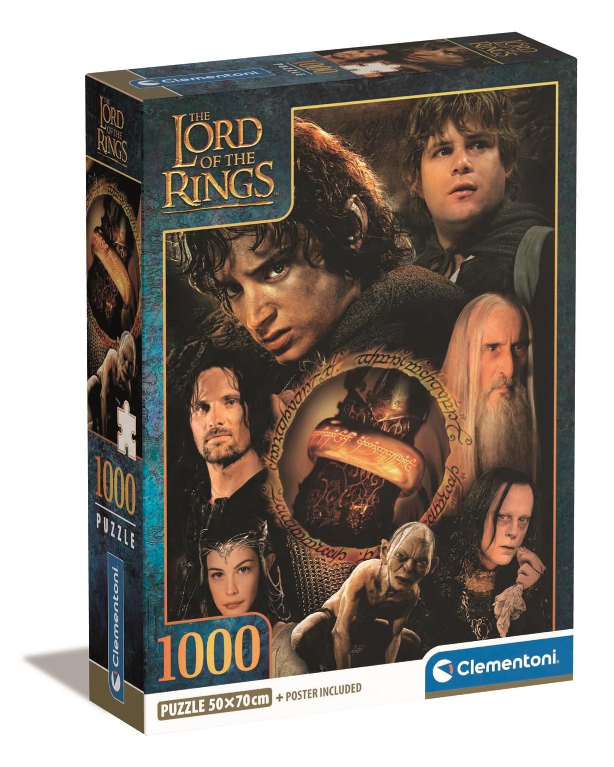 Clementoni Puslespil The Lord Of The Rings, 1000 Brikker