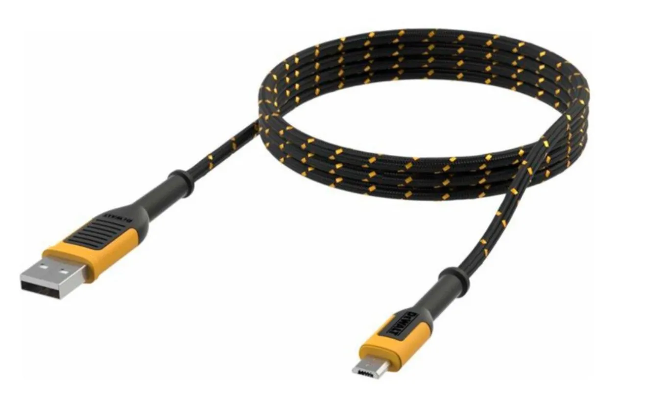DeWalt Kabel USB-A/Micro USB 1,8 m Kevlar-förstärkt | Verktyg & Verkstad - För verkstaden - Övriga | GameStuff
