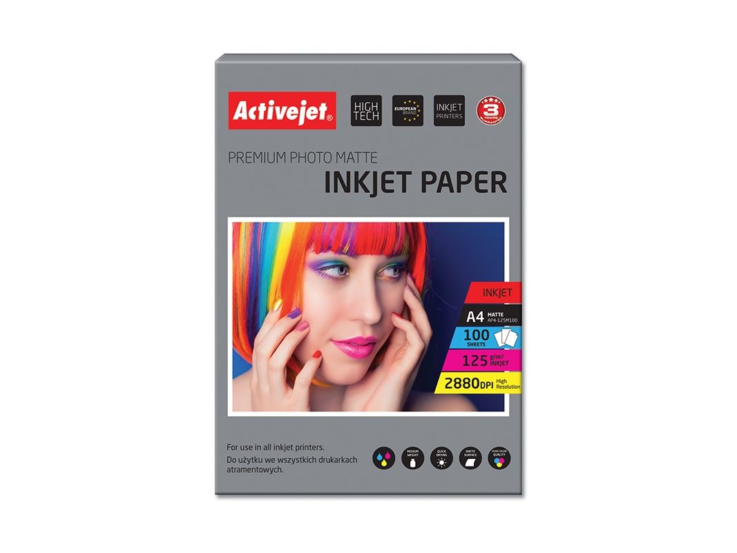 Activejet Ap4-125M100 Mattes Papier (A4 100 Blatt)