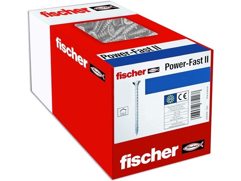 Fischer 670268, Schraube, Edelstahl, Holz, Allgemeiner Nutzen, Teilgewinde, Flachkopf