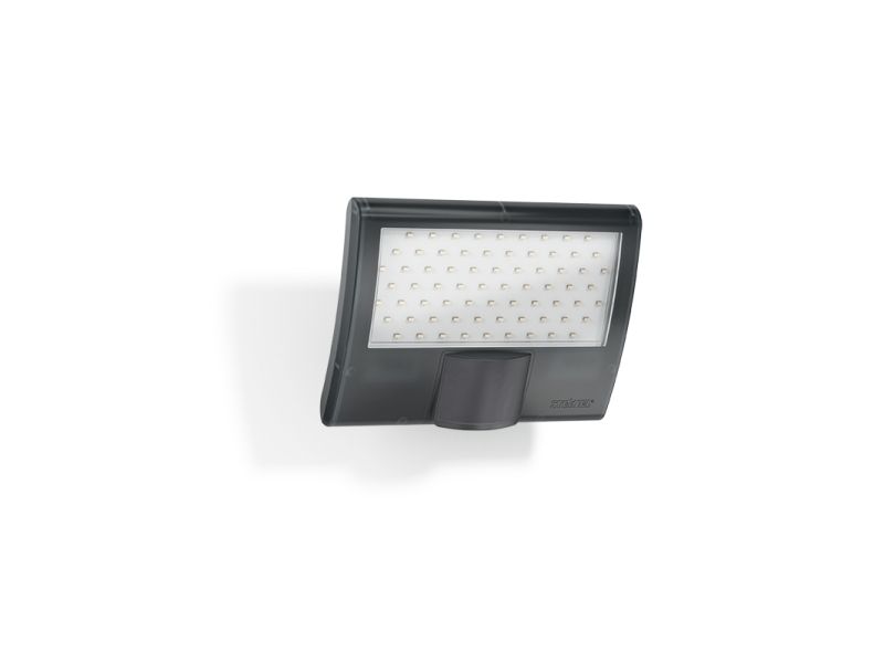 STEINEL Sensor LED-Strahler XLED curved, Udendørs vægbelysning, Anthracit, Aluminium, Plast, IP44, Indgang, I