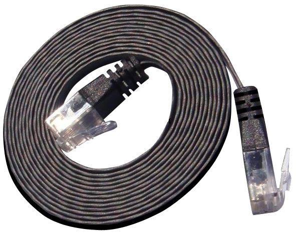 Slim U6 25 Sw - Cat.6 Slim-Patchkabel, U/Utp, 25 M, Schwarz (Pkw-Slim-Kat6 25.0 Sw)