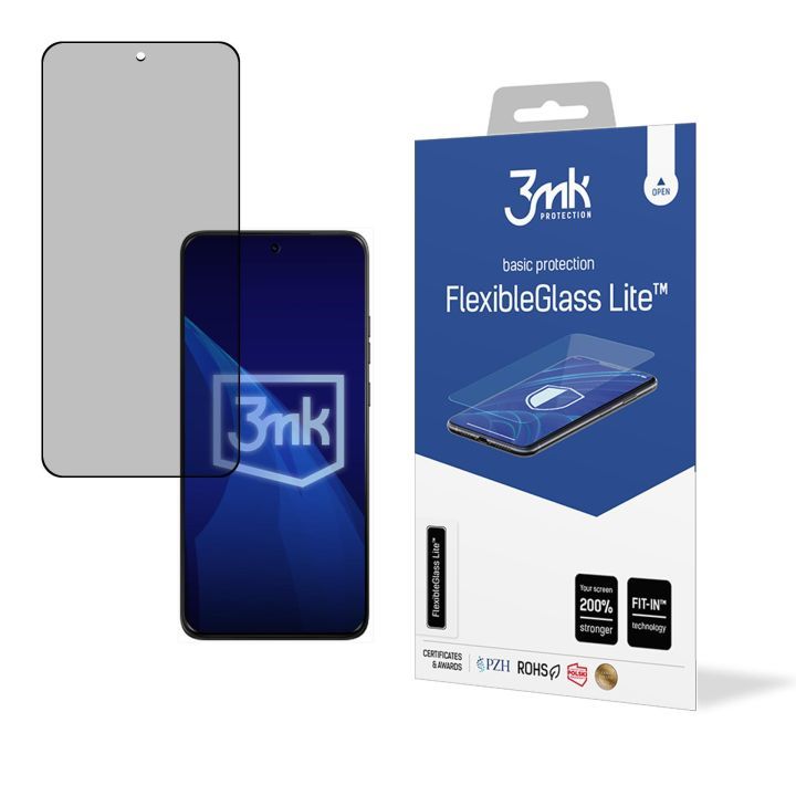 3Mk Flexibleglass Lite, Motorola, Thinkphone25, Impact Resistant, Scratch Resistant, Black, Transparent, 1 Pc(S)