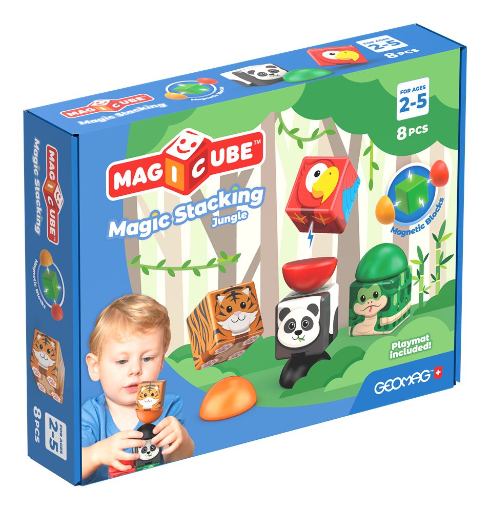 Geomag Magicube Magic Stacking Jungle, 2 years, Jungle, 8 pieces