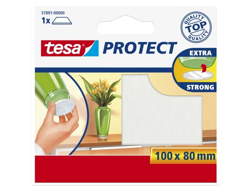 tesa Protect Felt Glides rektangulär 100 x 80mm vit | Huset - Inredning - Filtdynor | GameStuff