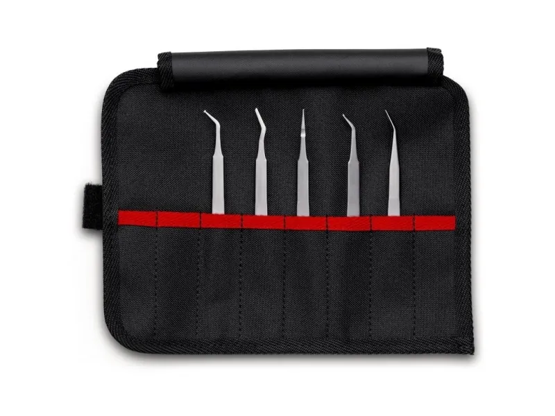 Knipex 92 00 03, Svart, Rostfritt stål, Platt, Spetsig, Böjt, Rak, 180 g, 5 styck | Verktyg & Verkstad - Handverktyg - Övriga handverktyg | GameStuff