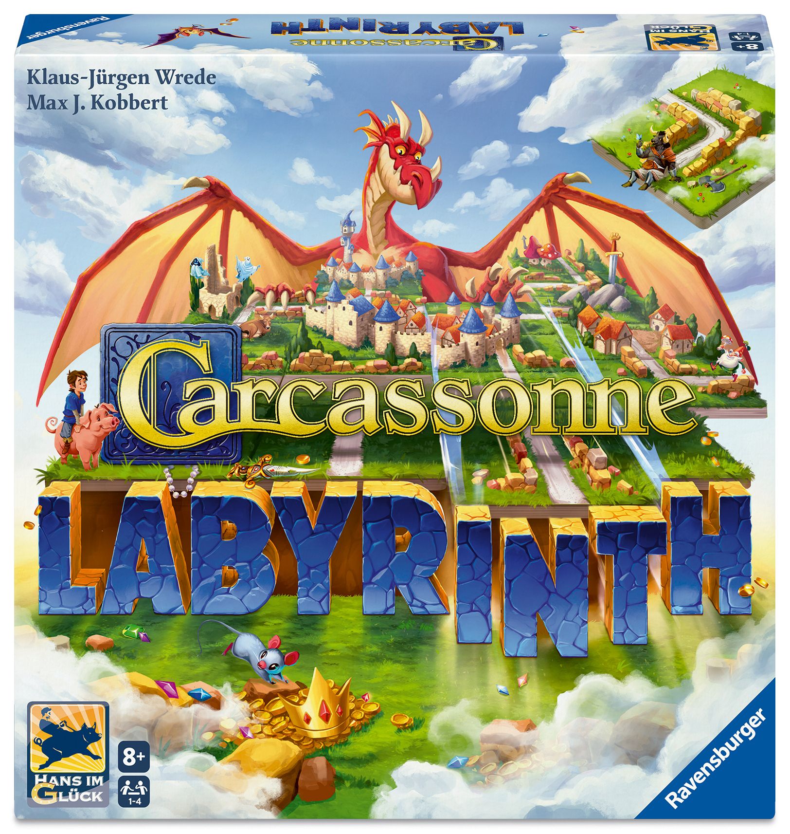 Ravensburger Carcassonne Labyrinth, Brettspiel, Familie, 8 Jahr(E), 30 Min, Familienspiel