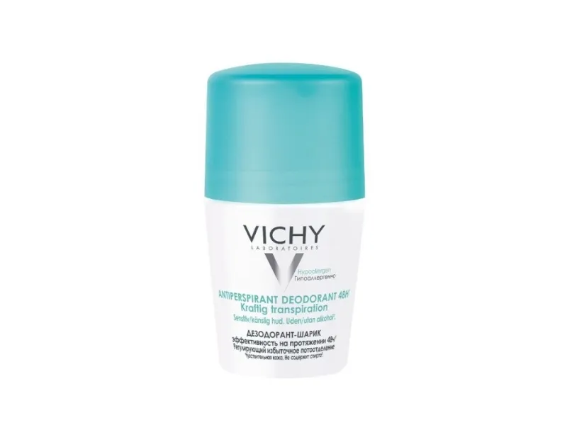 Vichy 48Hr Anti-Perspirant Roll-On 50 ml Sensitive Skin - Alcohol-Free