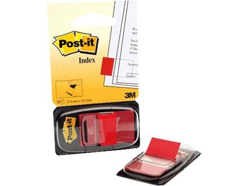 3M I680-1, Rot, Rechteck, Entfernbar, Ringordner, 25,4 Mm, 43,2 Mm