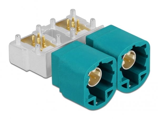 Delock Hsd Z Stecker 2 X Pcb, Hsd Z, Hsd Z, Stecker, 90°, Gold, Blau