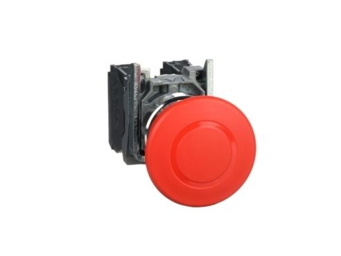 Schneider Electric Schneider Electric Slagkontakt (Paddehat-Formet) Frontring Metal, Med Nødstopknap, Rund, Kan Nulstilles 120 V/Ac 6 A 1 X Brydekont