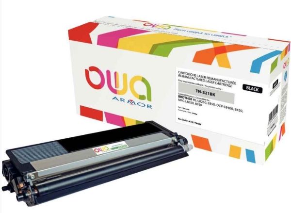 Owa - Sort - Kompatibel - Genproduceret - Tonerpatron (Alternativ Til: Brother Tn321bk) - For Brother Dcp-L8400cdn, Dcp-L8450cdw, Mfc-L8650cdw