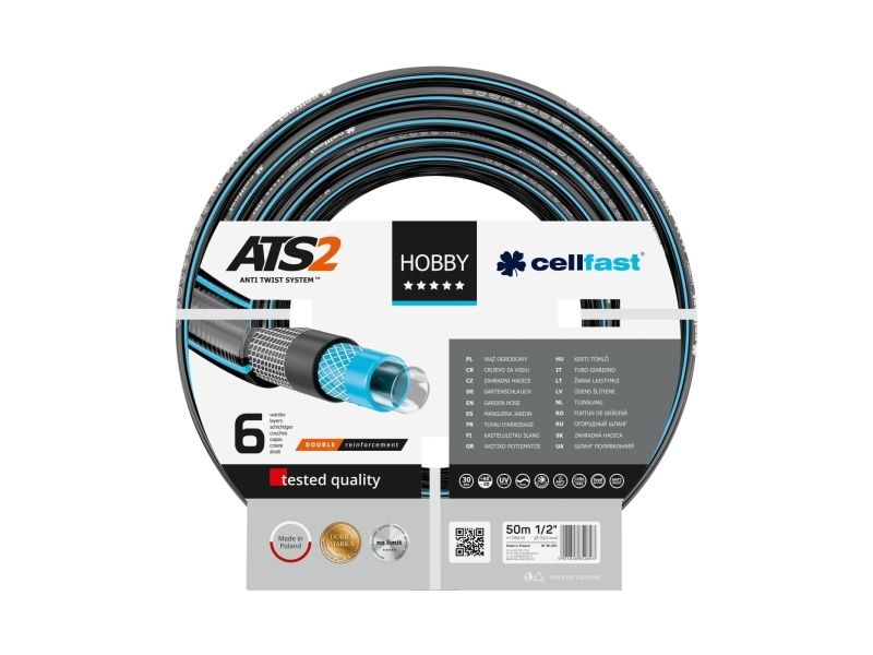 CELLFAST 16-201, 50 m, Over jorden, Sort, 30 bar, -20 - 60 °C, 1 stk