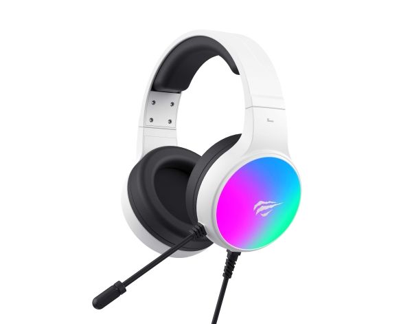 Havit H2043u, Kabelgebunden, Gaming, 20 - 20000 Hz, 328,7 G, Kopfhörer, Schwarz, Weiß
