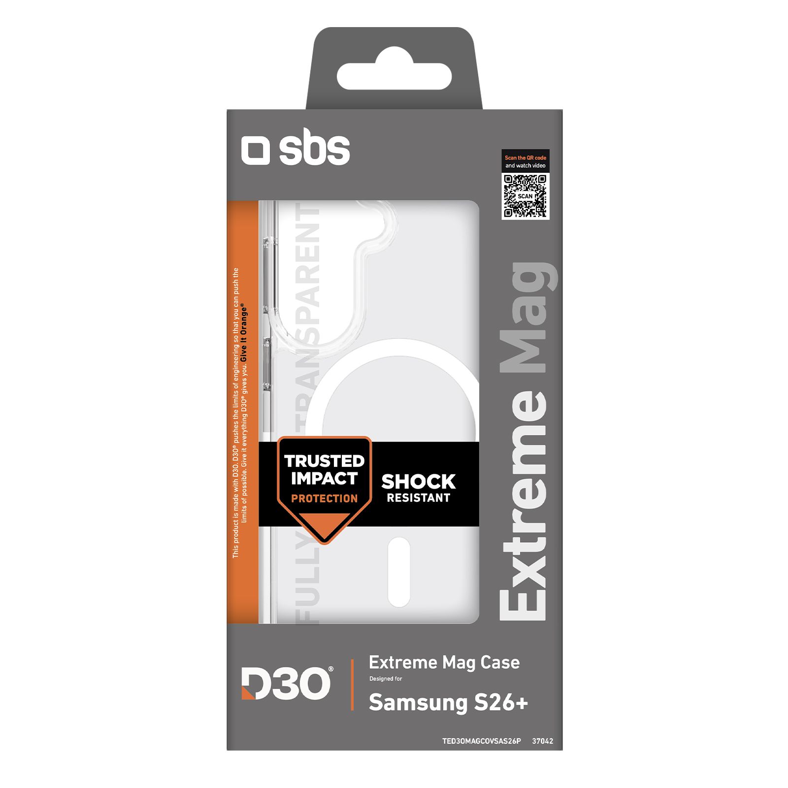 Sbs Ted3omagcovsa26p, Cover, Samsung, S26+, 17 Cm (6.7"), Transparent